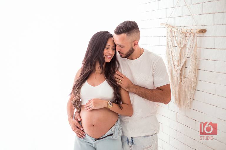 Ensaio gestante em estúdio em Piracicaba | Studio16 Fotografia