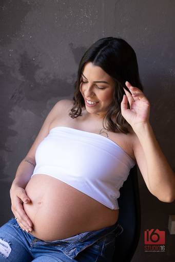 Ensaio gestante em estúdio em Piracicaba | Studio16 Fotografia