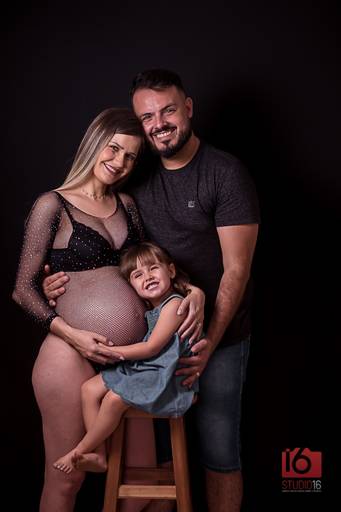 Ensaio gestante em estúdio em Piracicaba | Studio16 Fotografia