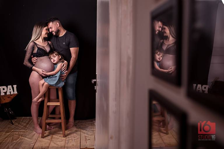 Ensaio gestante em estúdio em Piracicaba | Studio16 Fotografia
