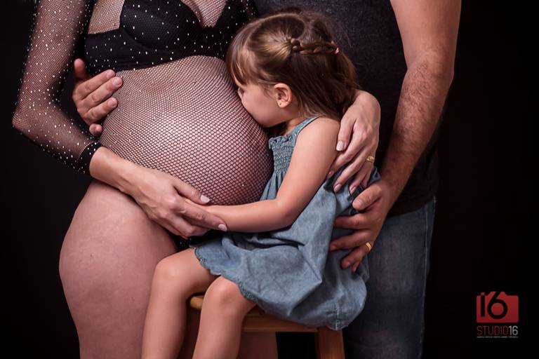 Ensaio gestante em estúdio em Piracicaba | Studio16 Fotografia