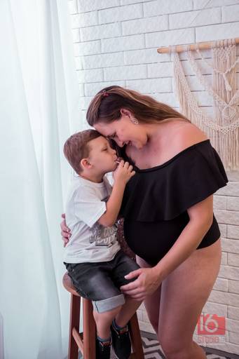 Ensaio gestante em estúdio em Piracicaba | Studio16 Fotografia