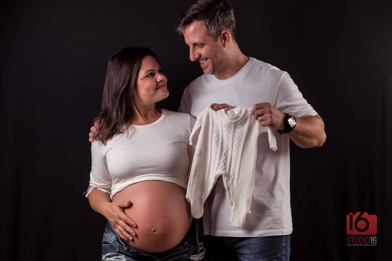 Ensaio gestante em estúdio em Piracicaba | Studio16 Fotografia