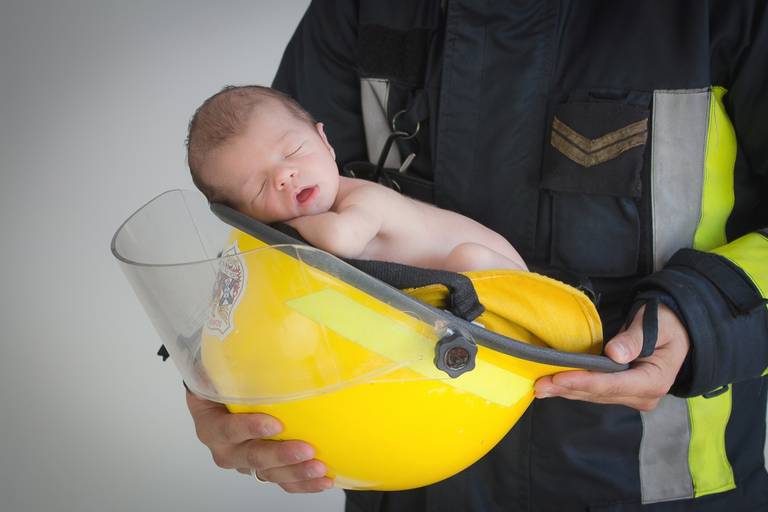 BabyDi, Fotografia de recém nascido, Newborn, bombeiro, heroi da paz