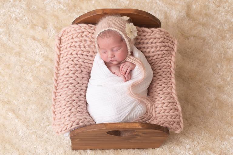 BabyDi, Fotografia de recém nascido, Newborn, caminha cor de rosa, flor