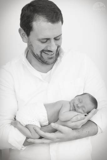 BabyDi, Fotografia de recém nascido, Newborn, pai, rir