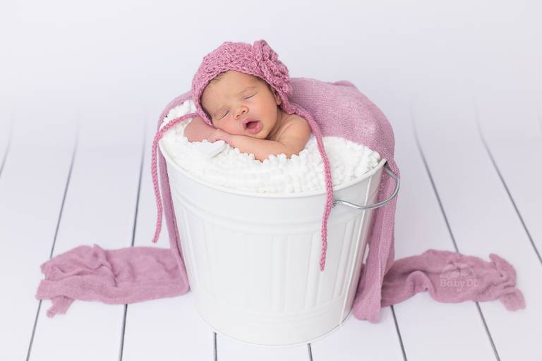 BabyDi, Fotografia de recém nascido, Newborn, balde, lilás