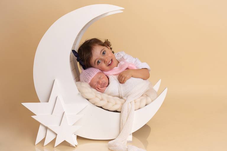 BabyDi, Fotografia de recém nascido, Newborn, lua, irmã