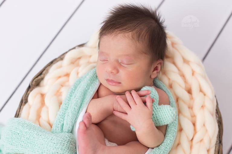 BabyDi, Fotografia de recém nascido, Newborn, verde água