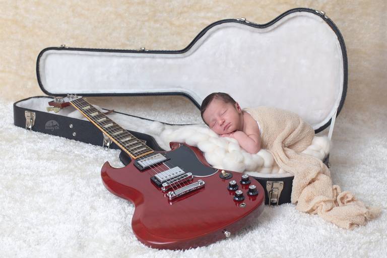 BabyDi, Fotografia de recém nascido, Guitarra, Newborn, Oeiras