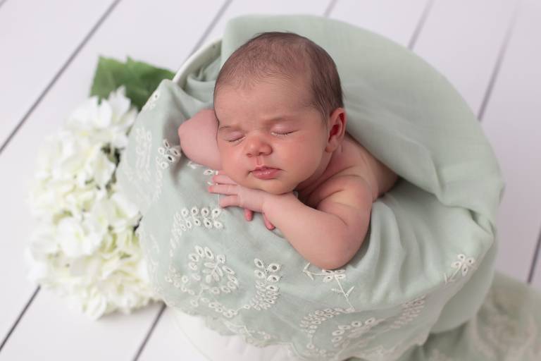 BabyDi, Fotografia de recém nascido, Newborn, verde água