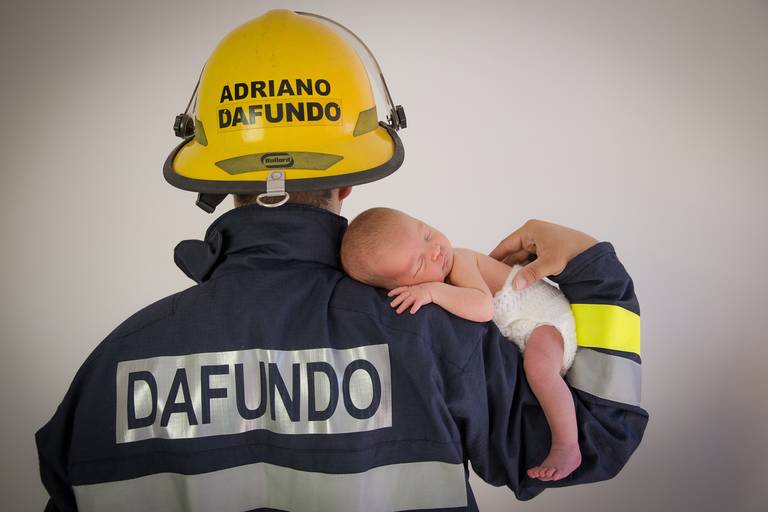 BabyDi, Fotografia de recém nascido, Newborn, bombeiros, heroi da paz