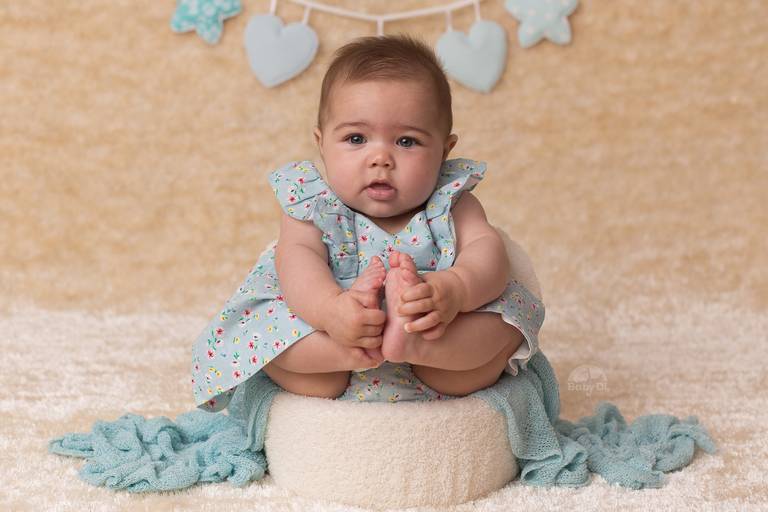 BabyDi, Fotografia de bebé, menina de azul