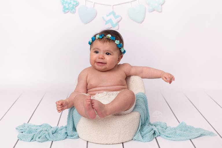 BabyDi, Fotografia de bebé, menina azul