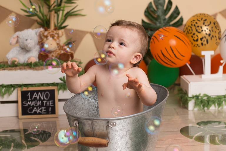 BabyDi, Smash the Cake, Animais da Selva, banho