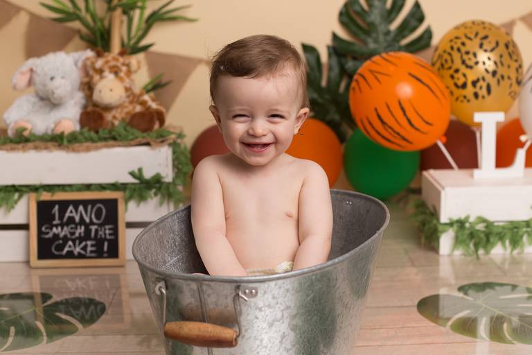 BabyDi, Smash the Cake, Animais da Selva, banho