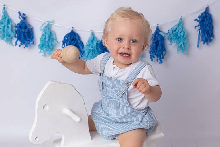 BabyDi, Smash the Cake aviador azul claro, 1 ano, festa bebé