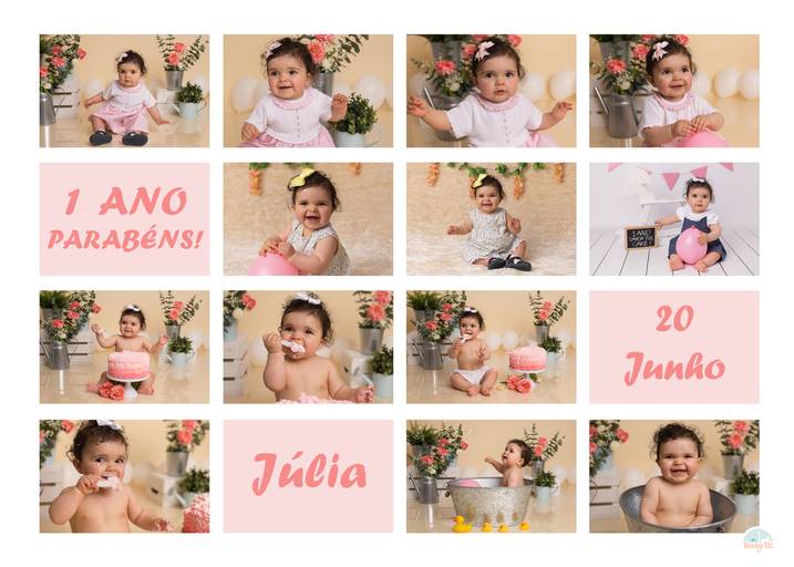 BabyDi, Smash the Cake floral, romantico, flores cor de rosa e branco