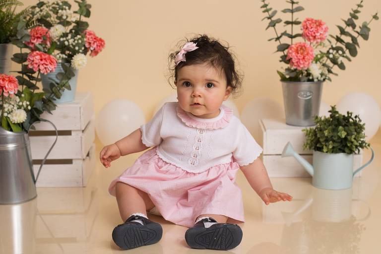 BabyDi, Smash the Cake floral, romantico, flores cor de rosa e branco