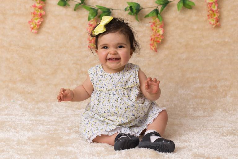 BabyDi, Smash the Cake floral, romantico, flores cor de rosa e branco