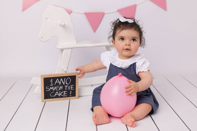 BabyDi, Smash the Cake floral, romantico, flores cor de rosa e branco