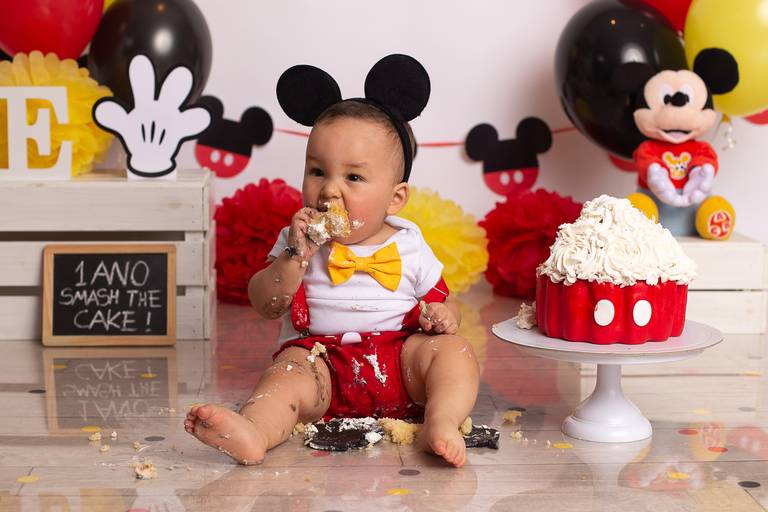 Smash the Cake, Mickey amarelo e encarnado, bolo, melhores fotógrafos de Smash the Cakes, oeiras, lisboa, cascais