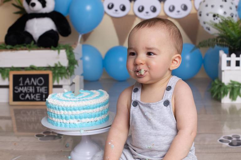 BabyDi, Smash the Cake, Panda azul, Happy Birthday