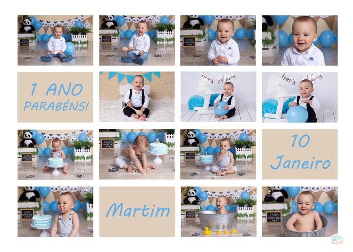 BabyDi, Smash the Cake, Panda azul, Happy Birthday