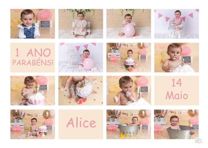 BabyDi, Fotografia de Bebés, Smash the cake, Rosa e Dourado, melhores fotógrafos de Lisboa, Oeiras