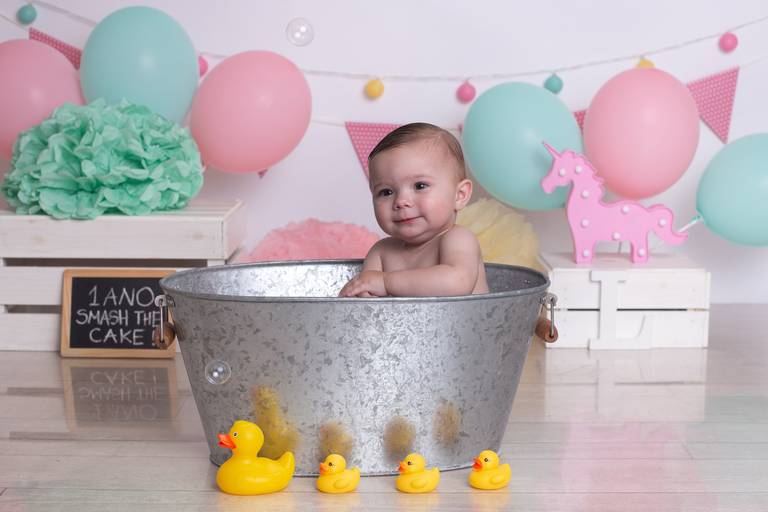BabyDi, Smash the Cake Unicórnio, 1 ano, Sessão fotográfica bebé, banho, Oeiras, Barcarena, Lisboa, Cascais
