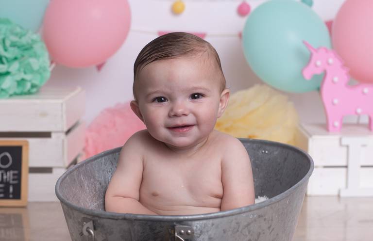 BabyDi, Smash the Cake Unicórnio, 1 ano, Sessão fotográfica bebé, banho, Oeiras, Barcarena, Lisboa, Cascais