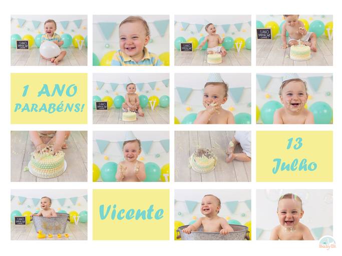 BabyDi, Smash the Cake verde agua e amarelo rapaz