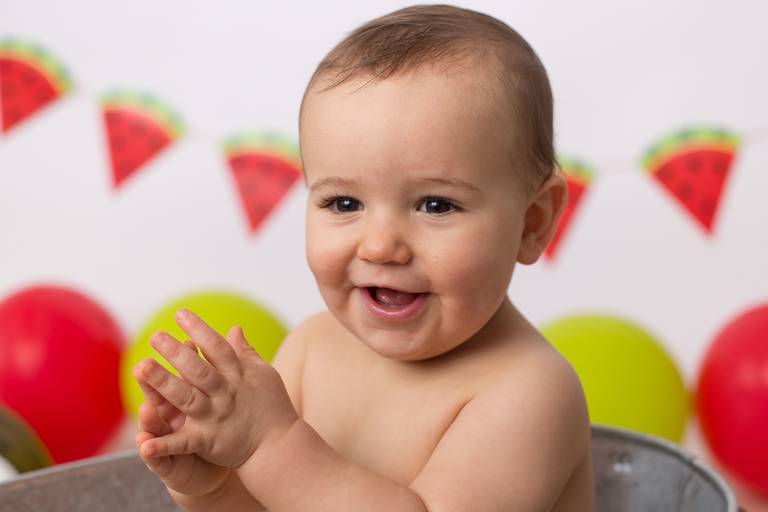 BabyDi, Smash the Fruit, melancia kiwi e banana, banho