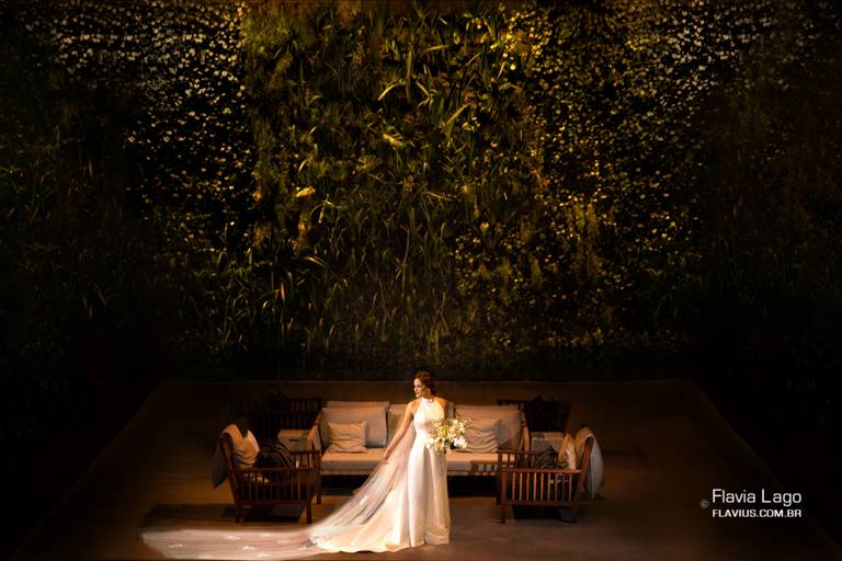 Foto espetacular de noiva no Hotel Grand Hyatt Rio de Janeiro.