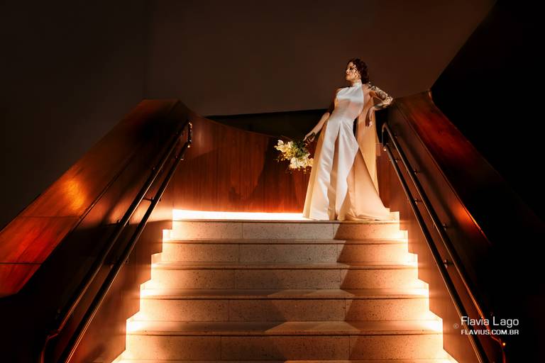 Foto espetacular de noiva no Hotel Grand Hyatt Rio de Janeiro