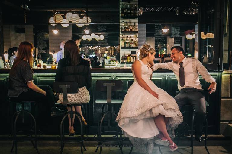 Monique Angelis - Foto do casal Natalia e Aurélio após casamento em São Paulo -  SP