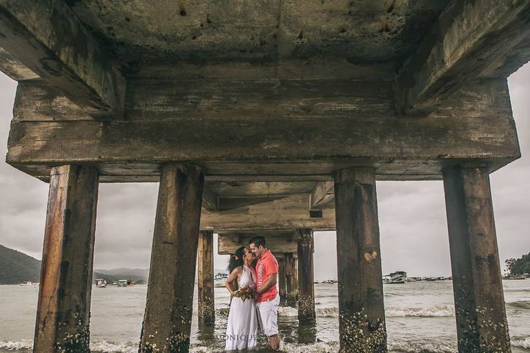 Ensaio Pré-wedding na praia do Guarujá