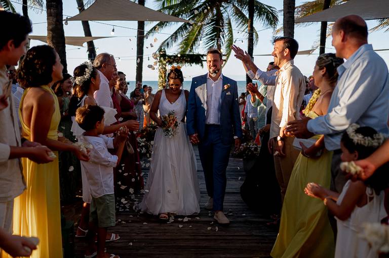 saida do casal na praia