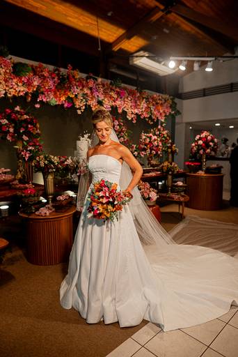 Vestido tomara que caia de noiva