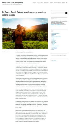 Matéria na Revista Relevo