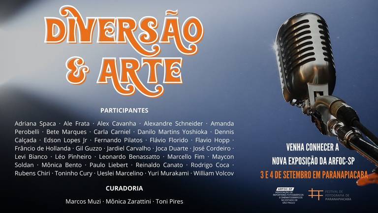 2022 | Selecionado na convocatória sobre o tema “Diversão e Arte” da ARFOC-SP, que pelo segundo ano seguido ocupará um espaço no Festival de Fotografia de Paranapiacaba. 