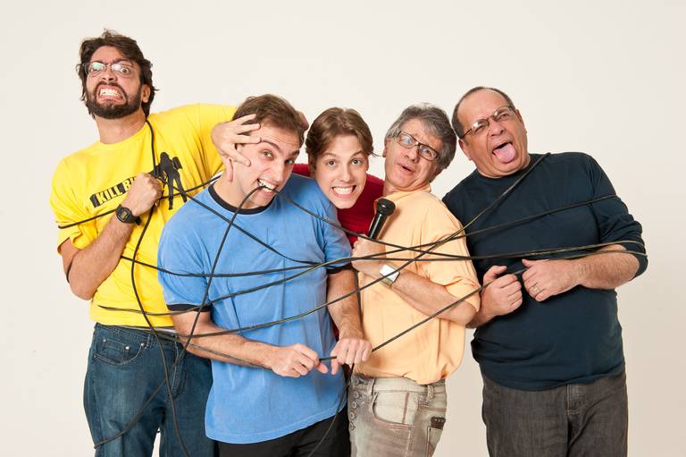 Retrato para divulgação do Stand Up Comédia em Pé com Claudio Torres Gonzaga, Fábio Porchat, Fernando Caruso, Léo Lins e Paulo Carvalho - Fotografia profissional institucional  e corporativa para empresas e retratos. Comédia em pé. Caruso