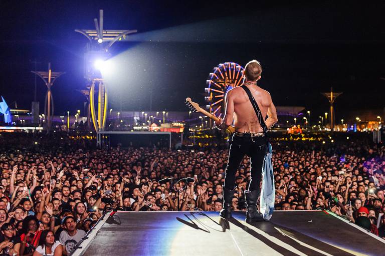 Fotografia de música show Rock'n'Rio, Def Leppard, Rio de Janeiro