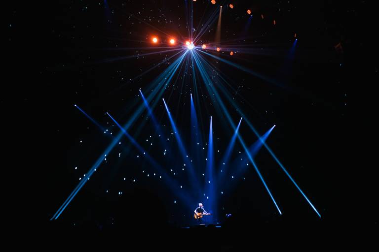 Fotografia de música show Radiohead, Rio de Janeiro