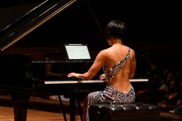 Fotografia de música show concerto Yuja Wang., Theatro Municipal, Rio de Janeiro