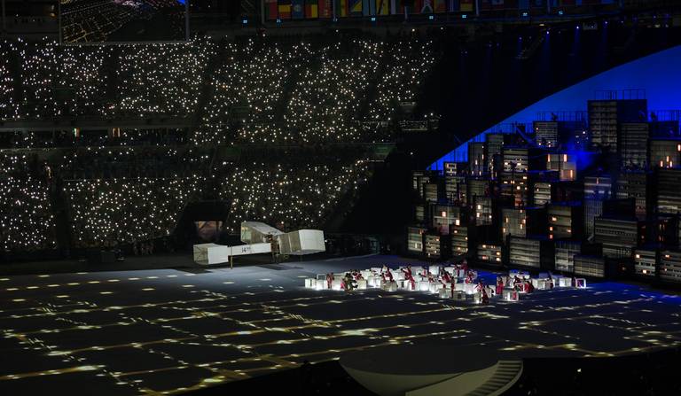 Abertura dos Jogos Olímpicos de 2016 no Maracaná no Rio de Janeiro - Fotografia profissional institucional  e corporativa para empresas e grandes eventos
