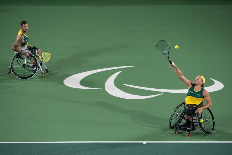 Prova de tênis da Paralimpíadas realizada no Rio de Janeiro em 2016 - Fotografia profissional institucional  e corporativa para empresas e grandes eventos