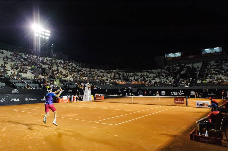 Jogo de tênis do Rio Open realizado no Rio de Janeiro - Fotografia profissional institucional  e corporativa para empresas e grandes eventos