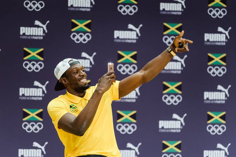 Usain Bolt em evento da Puma - Fotografia profissional institucional  e corporativa para empresas