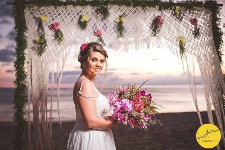 bouquet de noiva praia